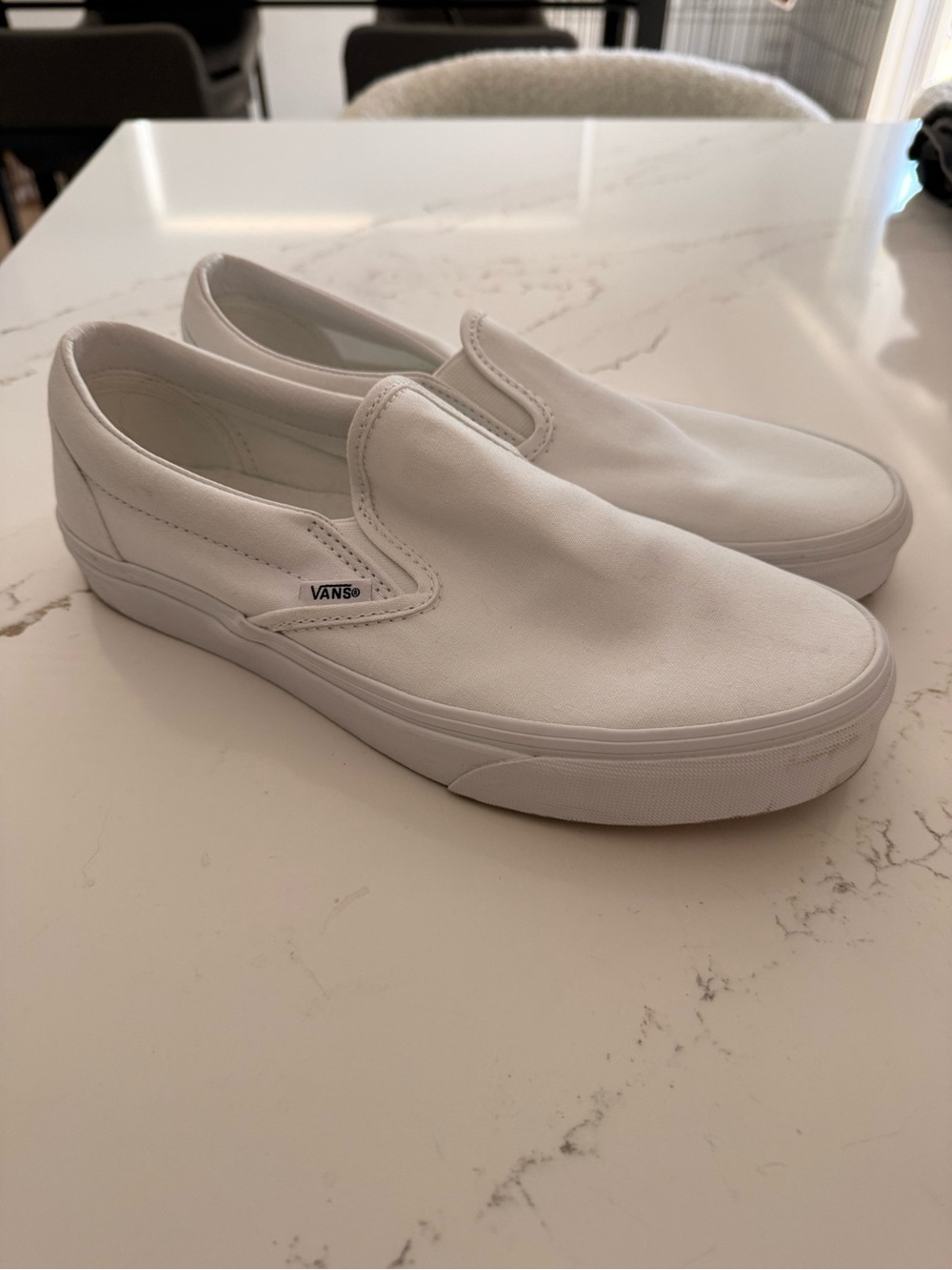 Vans Women’s Classic Slip-On Sneakers - White